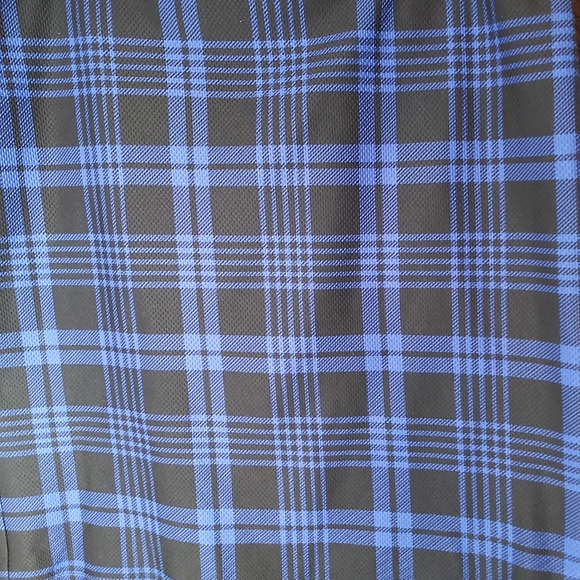 Pencil plaid skirt - black and blue - Picture 3 of 7